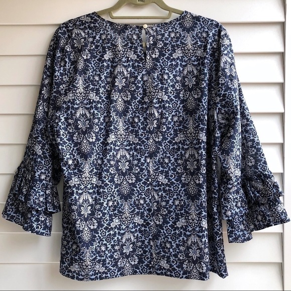 J. Crew Double Ruffle Sleeve Top - Picture 6 of 8